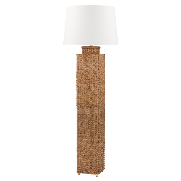 Hudson Valley - L1393-GL - One Light Floor Lamp - Weaver - Gold Leaf