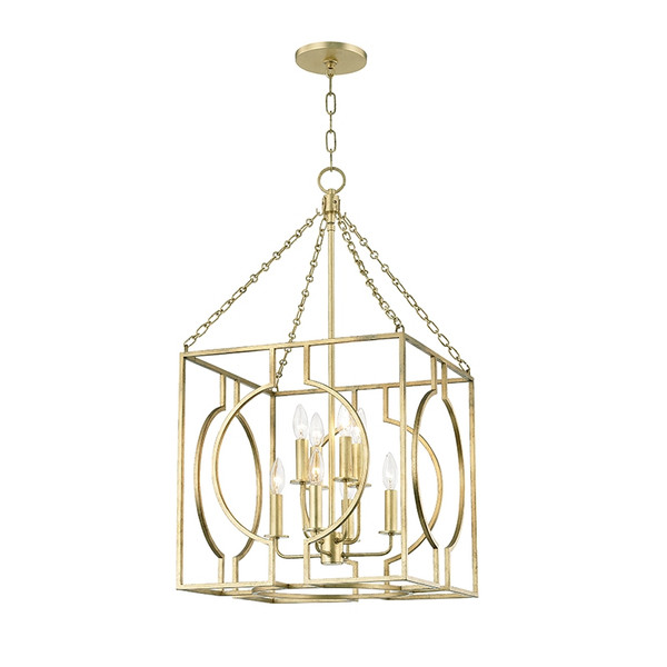 Hudson Valley - 9218-GL - Eight Light Pendant - Octavio - Gold Leaf