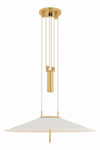 Hudson Valley - 4751-AGB/SWH - LED Pendant - Emmons - Aged Brass