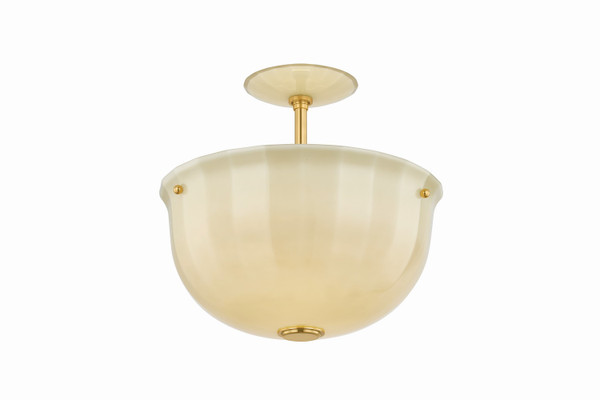 Hudson Valley - 3115-AGB - One Light Semi Flush Mount - Nevins - Aged Brass
