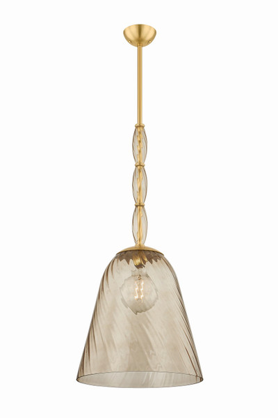 Hudson Valley - 2417-AGB - One Light Pendant - Bleecker - Aged Brass