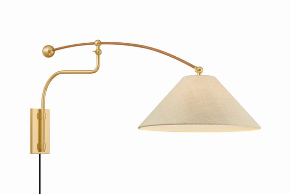 Hudson Valley - 2351-AGB - One Light Wall Sconce - Sylva - Aged Brass