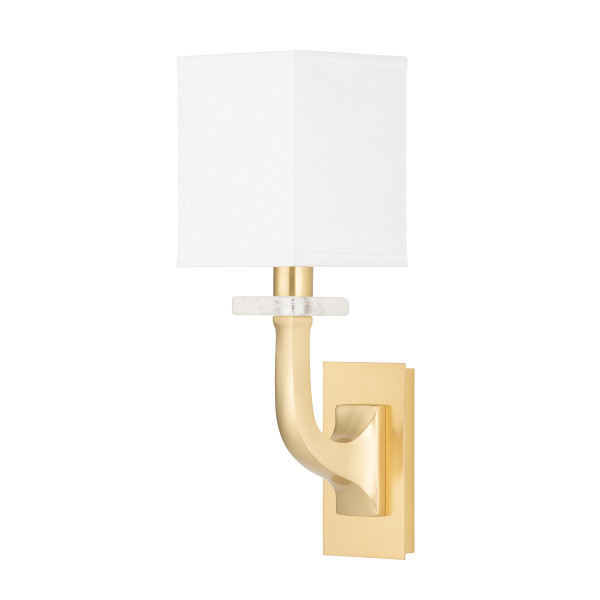 Hudson Valley - 1981-AGB - One Light Wall Sconce - Rockwell - Aged Brass