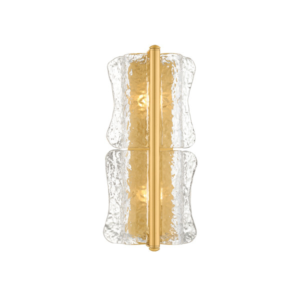Hudson Valley - 1372-AGB - Two Light Wall Sconce - Fosterdale - Aged Brass