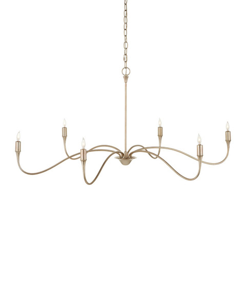 Currey and Company - 9000-1480 - Six Light Chandelier - Lardner - Champagne