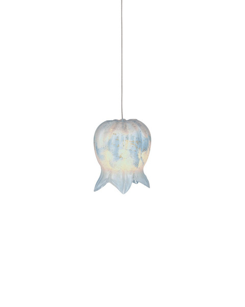 Currey and Company - 9000-1411 - One Light Pendant - Polpo - Blue/Silver