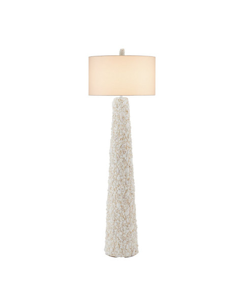 Currey and Company - 8000-0189 - One Light Floor Lamp - Turbinella - Sugar White / Natural