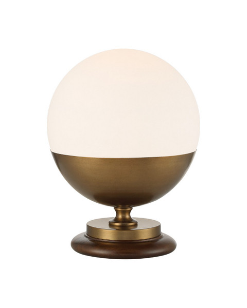 Currey and Company - 6000-1103 - LED Table Lamp - Orbis - Textured Antique Brass / Milk / Natural
