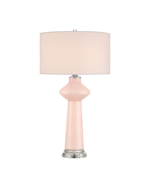 Currey and Company - 6000-1073 - One Light Table Lamp - Henrietta - Pink/Clear