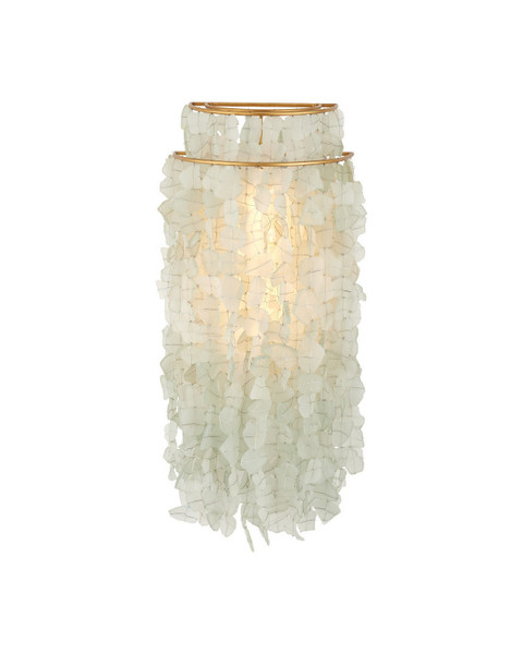 Currey and Company - 5000-0287 - One Light Wall Sconce - Verre de Mer - Seaglass/Contemporary Gold