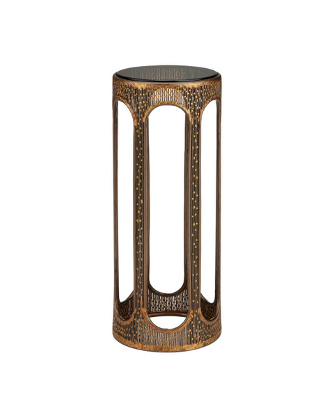 Currey and Company - 4000-0251 - Accent Table - Capella - Coffee Bronze/Smoke