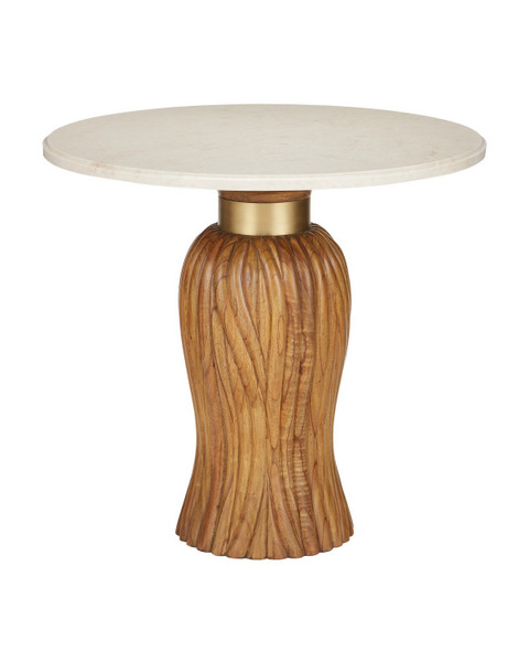 Currey and Company - 3000-0335 - Entry Table - Tassel - Morel Brown/Natural/Brushed Brass