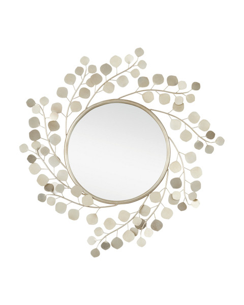 Currey and Company - 1000-0149 - Mirror - Lunaria - Contemporary Silver Leaf