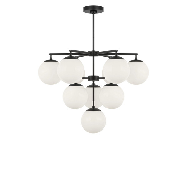 Generation Lighting - GLC18010MBK - Ten Light Chandelier - Nube - Midnight Black