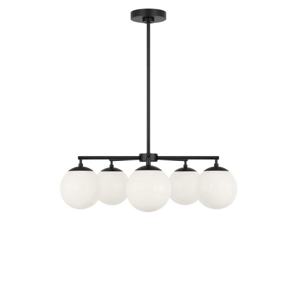 Generation Lighting - GLC1795MBKE - Five Light Chandelier - Nube - Midnight Black
