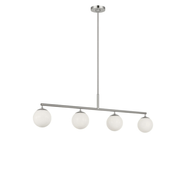 Generation Lighting - GLC1814BN - Four Light Linear Chandelier - Nube - Brushed Nickel