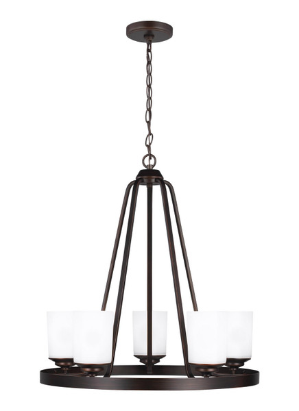 Generation Lighting - 3130705EN3-710 - Five Light Chandelier - Kemal - Bronze