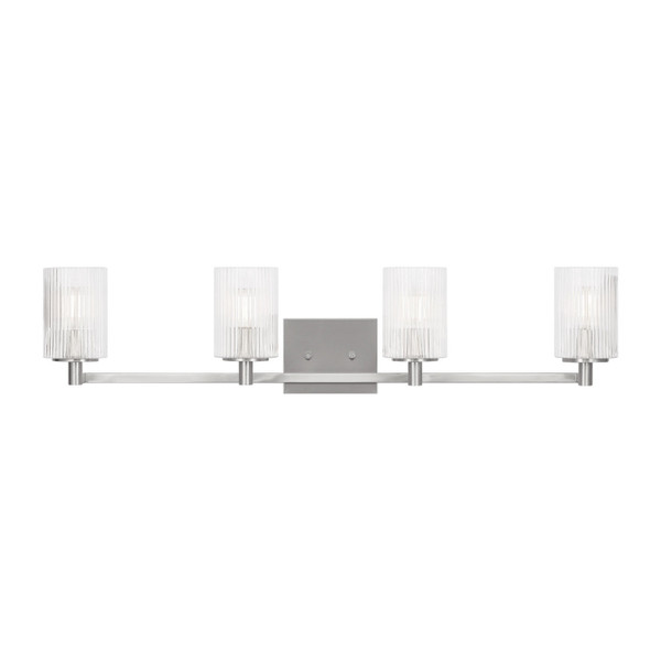Generation Lighting - GLV1044EN/BS - Four Light Wall / Bath - Lando - Brushed Steel