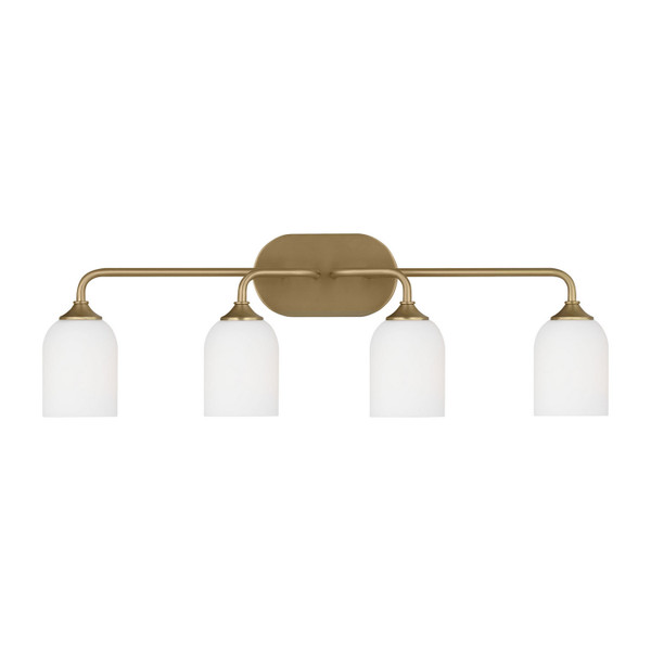 Generation Lighting - GLV1024EN3/SB - Four Light Vanity - Emile - Satin Brass