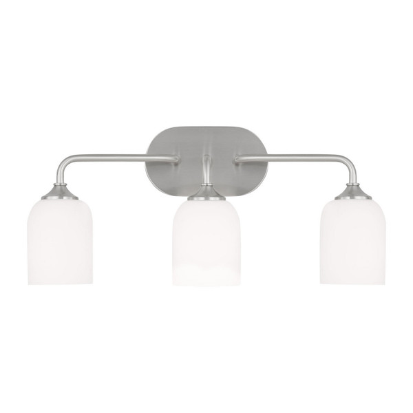 Generation Lighting - GLV1023EN3/BS - Three Light Vanity - Emile - Brushed Steel