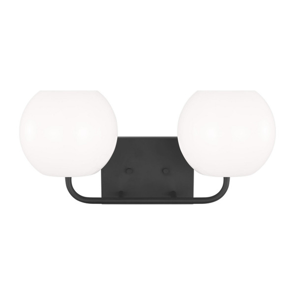 Generation Lighting - GLV1012EN3/MBK - Two Light Vanity - Rory - Midnight Black