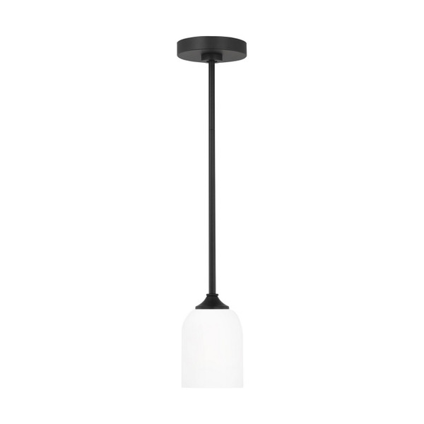 Generation Lighting - GLP1021EN3/MBK - One Light Mini Pendant - Emile - Midnight Black