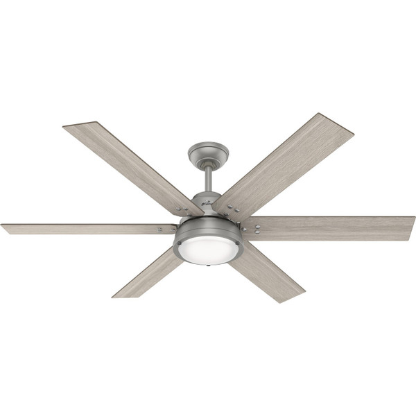 Hunter - 51178 - 60"Ceiling Fan - Hollister - Matte Silver