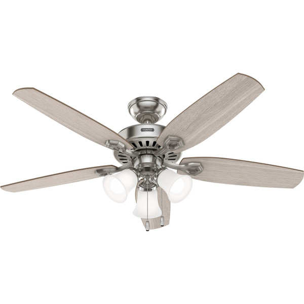 Hunter - 52729 - 52"Ceiling Fan - Builder - Brushed Nickel