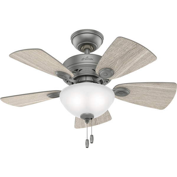 Hunter - 51471 - 34"Ceiling Fan - Watson - Matte Silver
