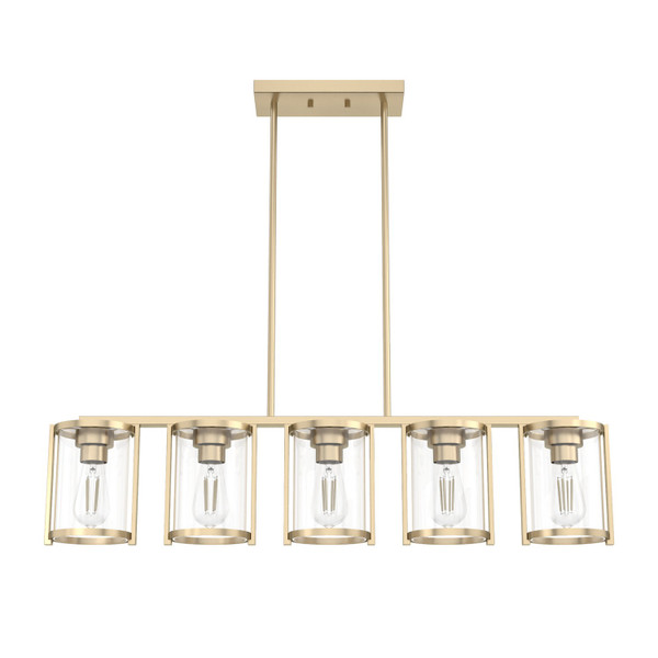 Hunter - 48014 - Five Light Chandelier - Astwood - Alturas Gold