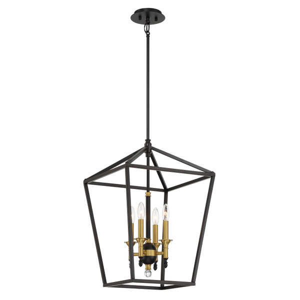 Minka-Lavery - 2103-726 - Four Light Pendant - Townhall - Coal And Soft Brass