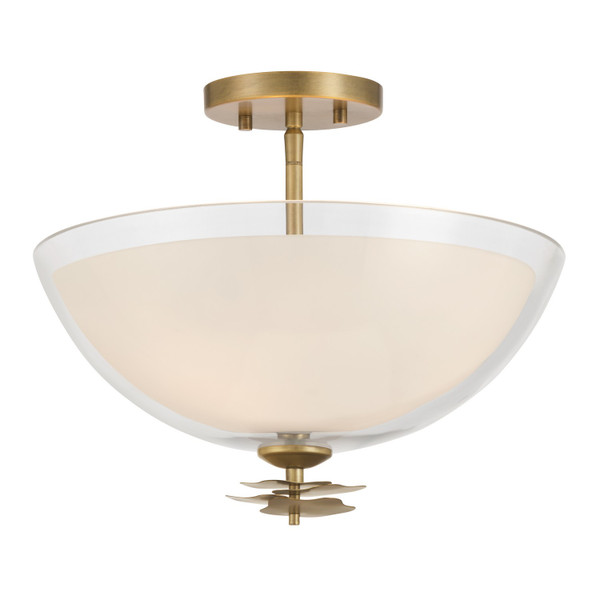 Minka-Lavery - 10255-732 - Three Light Semi-Flush Mount - Elowen - Legacy Brass