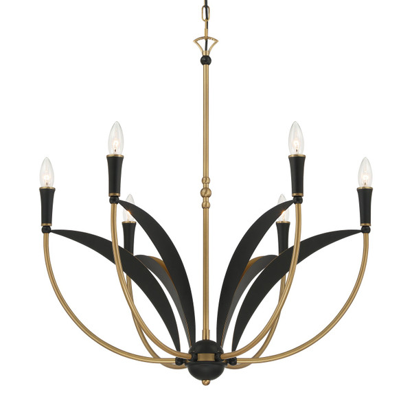 Minka-Lavery - 5696-782 - Six Light Chandelier - Miller - Legacy Brass
