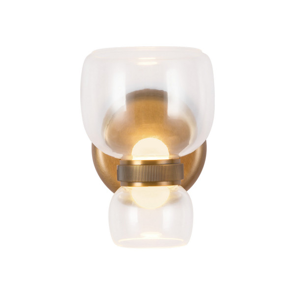 Alora - WV310205VBCL - LED Bathroom Vanity - Sutton - Vintage Brass/Clear Glass