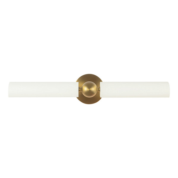 Alora - PL405123BGWH - Two Light Picture Light - Cole - Brushed Gold/White
