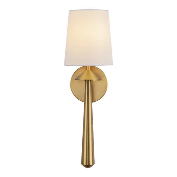 Alora - WV497106BGWL - One Light Vanity - Bridgette - Brushed Gold/White Linen