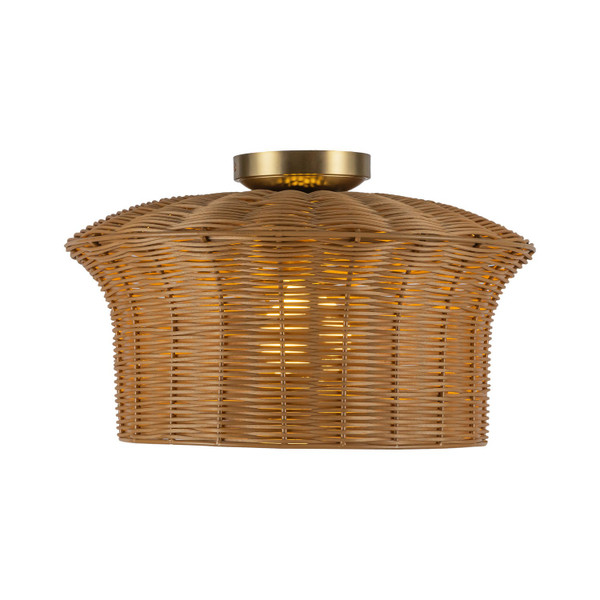 Alora - SF641016BG - One Light Semi-Flush Mount - Kai - Brushed Gold