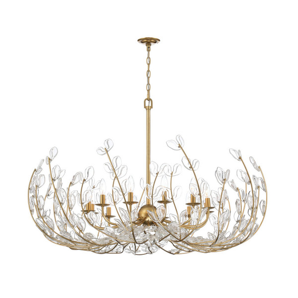 Crystorama - BGT-339-SG-CL - 12 Light Chandelier - Bridget - Soft Gold