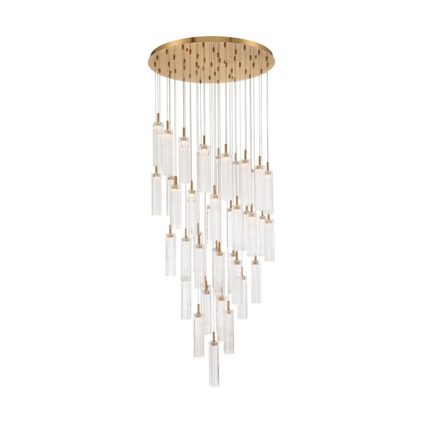 Crystorama - ADD-423-AG-CL - LED Pendant - Addis - Aged Brass