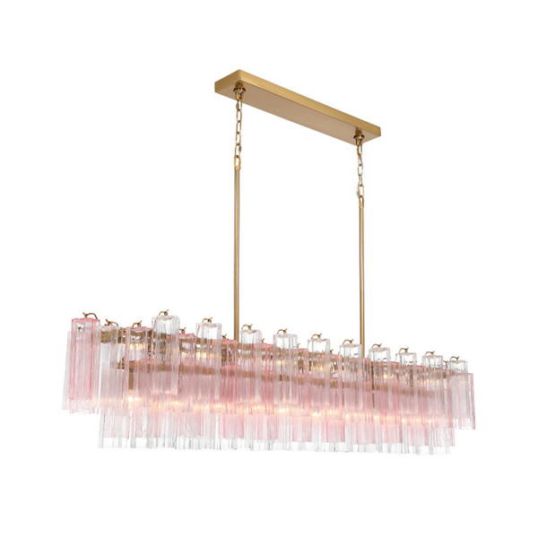 Crystorama - ADD-337-AG-SP - 16 Light Linear Chandelier - Addis - Aged Brass