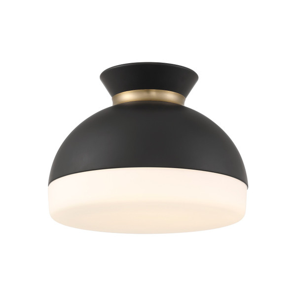 Crystorama - GID-4003-MK-VG - Two Light Flush Mount - Gidget - Matte Black + Vibrant Gold