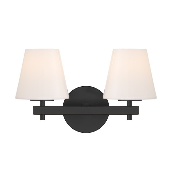 Crystorama - COL-202-BK - Two Light Wall Sconce - Colton - Black