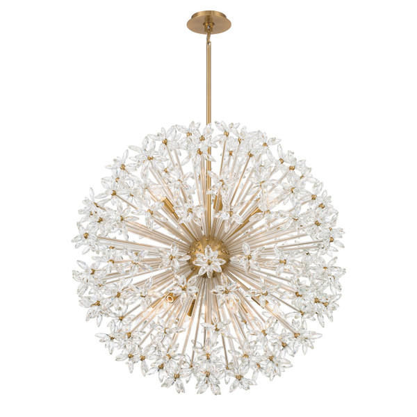 Crystorama - ADL-512-AG-CL - 12 Light Chandelier - Adley - Aged Brass