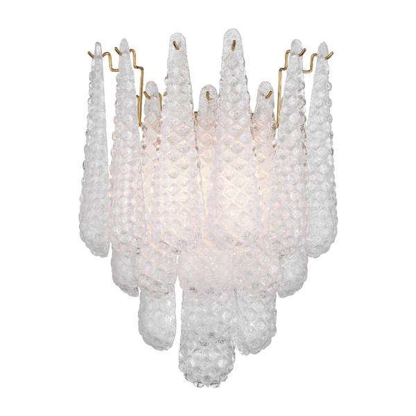 Crystorama - OLL-6002-AG-CL - Two Light Wall Sconce - Ollie - Aged Brass