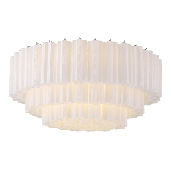 Crystorama - ADD-331-CH-WH - 16 Light Flush Mount - Addis - Polished Chrome