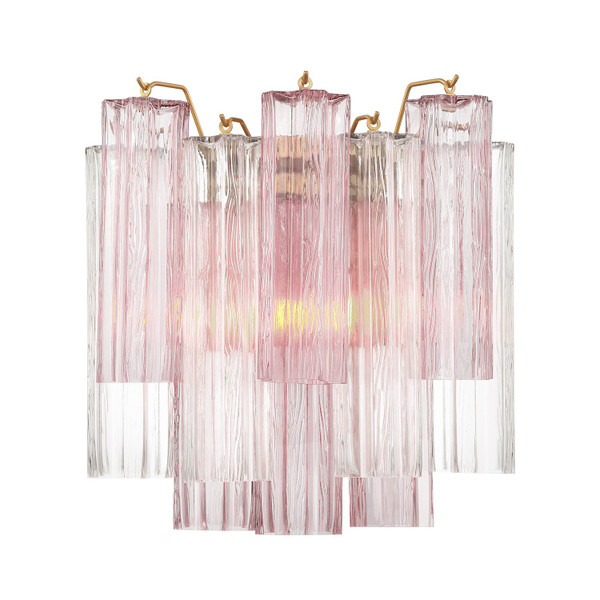Crystorama - ADD-303-AG-SP - Two Light Wall Sconce - Addis - Aged Brass