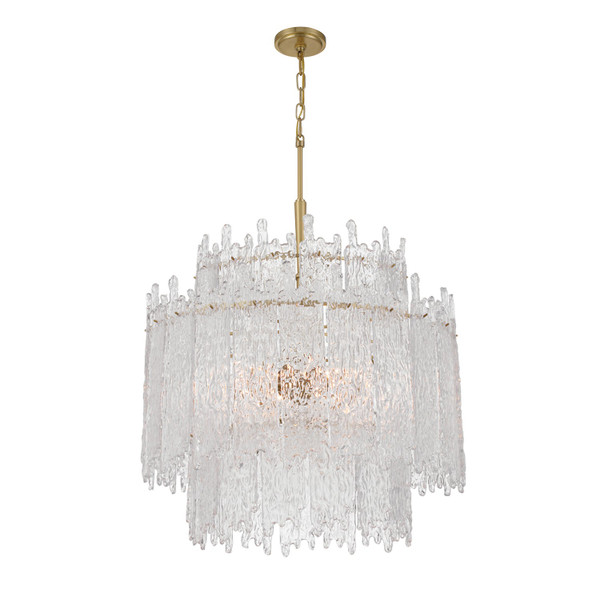 Crystorama - ACK-928-AG - Eight Light Chandelier - Ackerly - Aged Brass