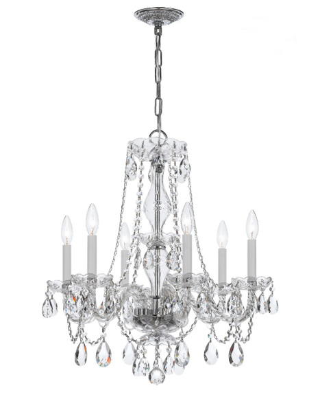 Crystorama - 5086-CH-CL-I - Six Light Chandelier - Traditional Crystal - Polished Chrome