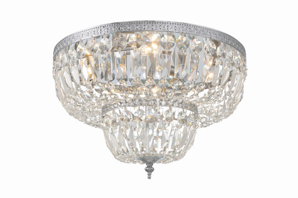 Crystorama - 718-CH-CL-MWP - Four Light Flush Mount - Waltham - Polished Chrome