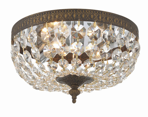 Crystorama - 710-EB-CL-I - Two Light Flush Mount - Waltham - English Bronze